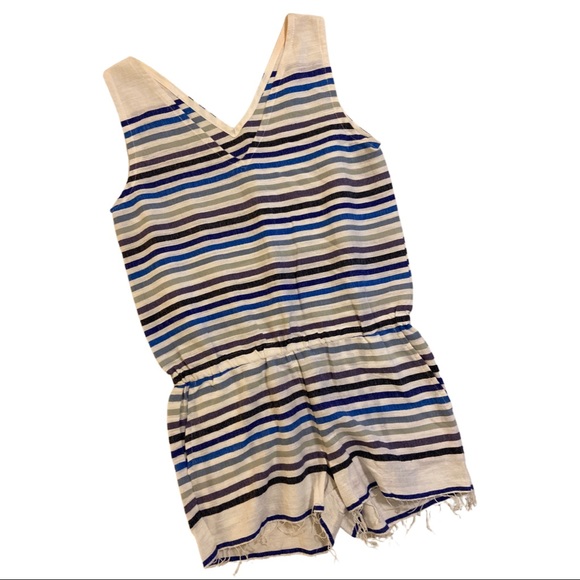 Lemlem Stripe shorts romper size M - Picture 4 of 9